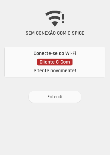 Conexão Perfeita com a Nova Comanda_localização concedida mas sem Wi-Fi ou usando 4g